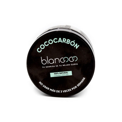 Cococarbón Blancoco 100% Natural Tarro de 50 gr. de carbón vegetal activado para el blanqueamiento dental